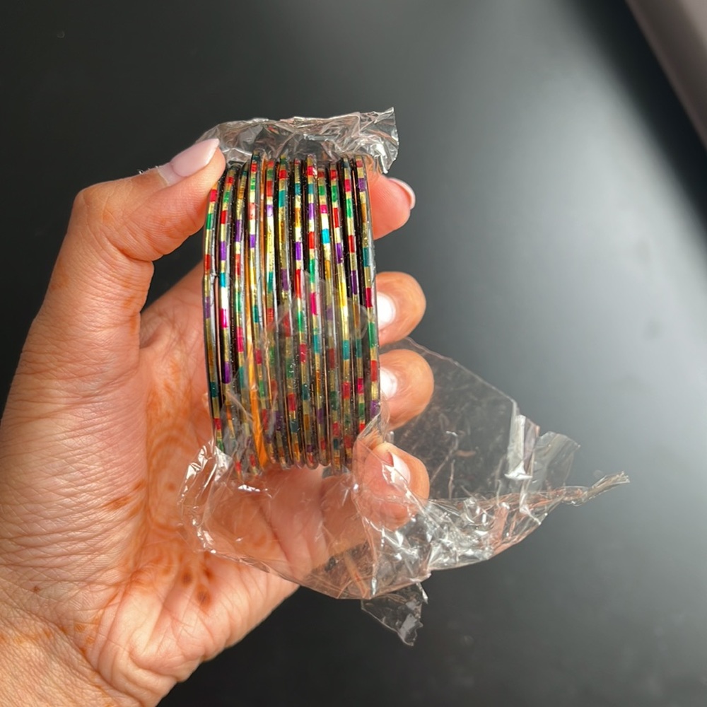 🪩💃🏻 12 disco Indian bangles